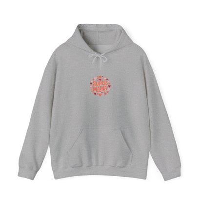 Mama Hoodie - "Super Mama" Heart Circle Mother's Day Sweatshirt