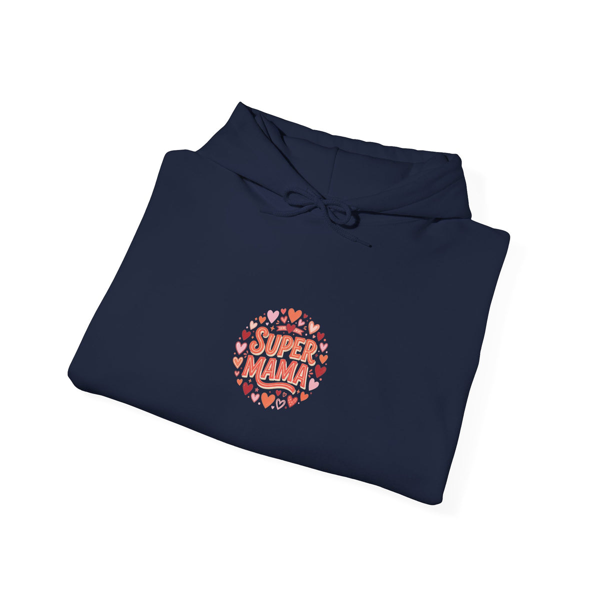 Mama Hoodie - "Super Mama" Heart Circle Mother's Day Sweatshirt