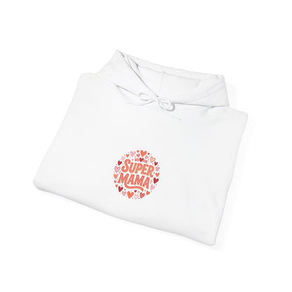 Mama Hoodie - "Super Mama" Heart Circle Mother's Day Sweatshirt