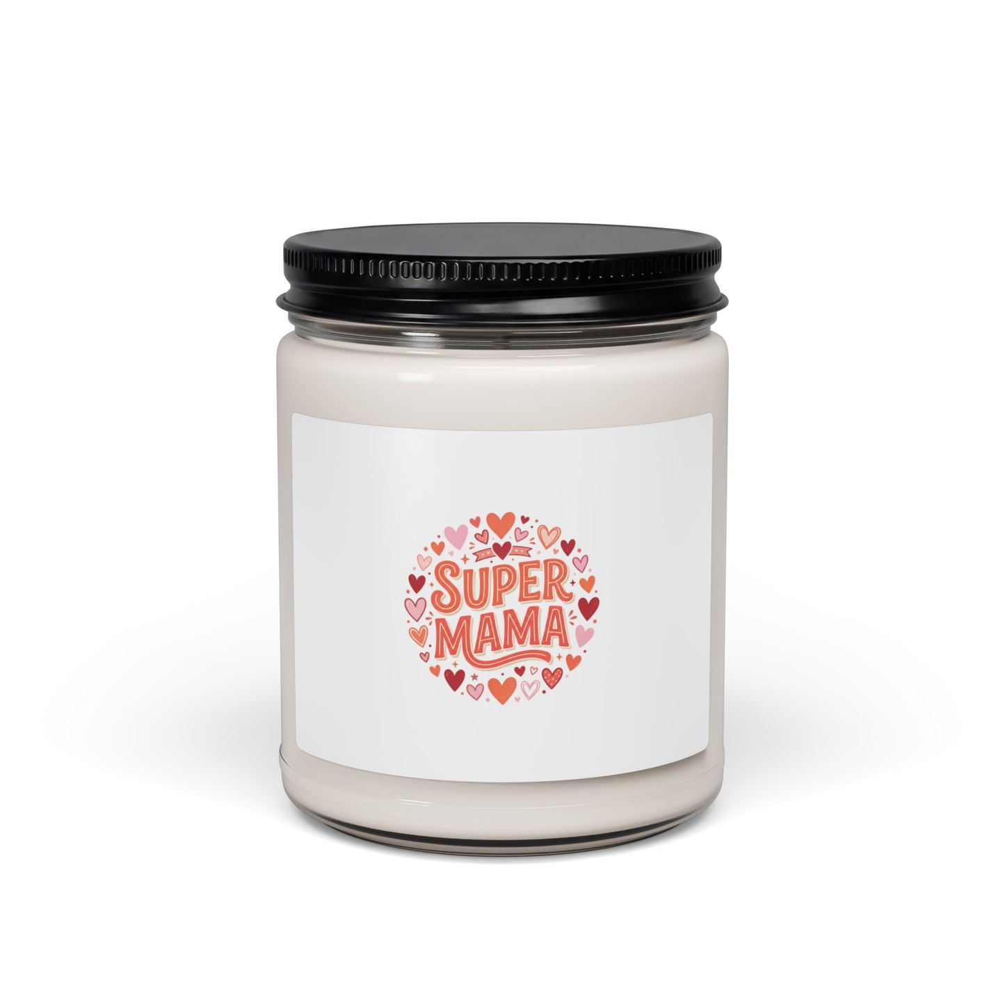 Super Mama Scented Soy Candle — 9oz Heart Design, Mother’s Day Gift
