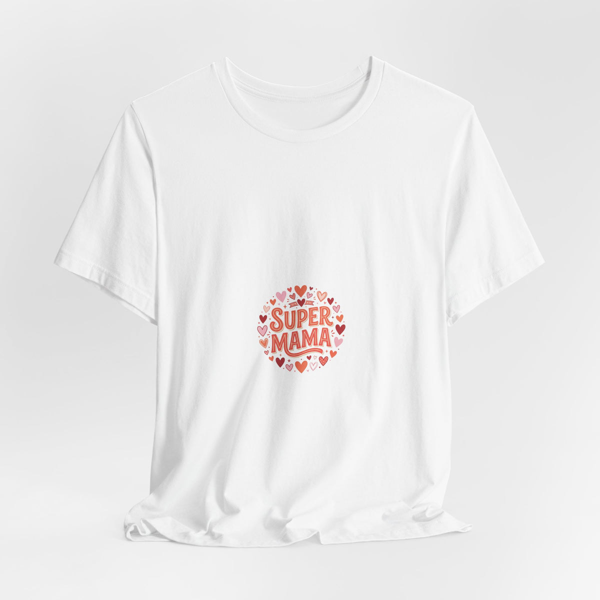 Super Mama T-Shirt — Cute Heart Mom Tee for Mother's Day
