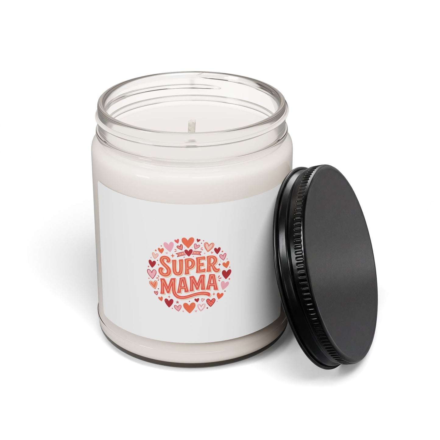 Super Mama Scented Soy Candle — 9oz Heart Design, Mother’s Day Gift
