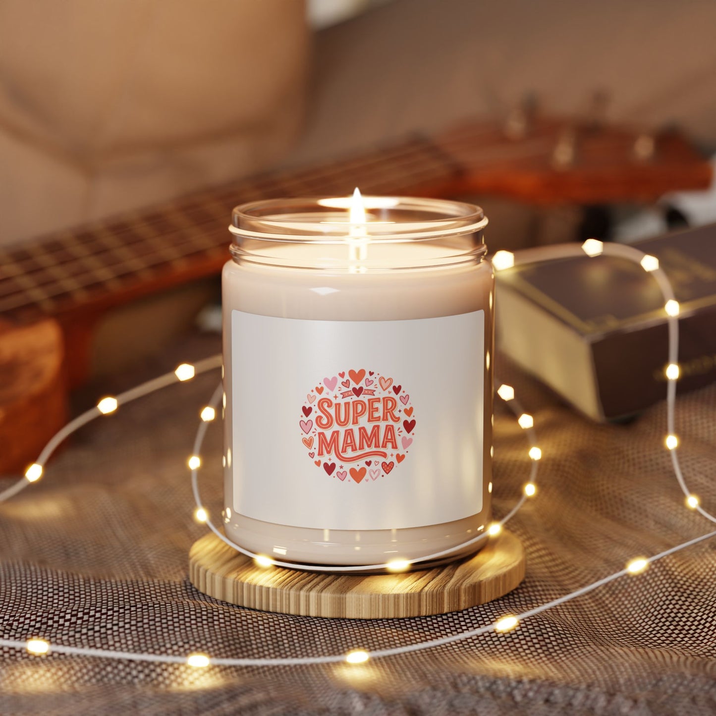 Super Mama Scented Soy Candle — 9oz Heart Design, Mother’s Day Gift