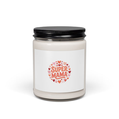 Super Mama Scented Soy Candle — 9oz Heart Design, Mother’s Day Gift